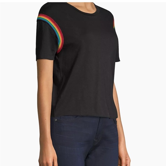 🌈 Aviator Nation Rainbow Shoulder Band Tee - Picture 5 of 10